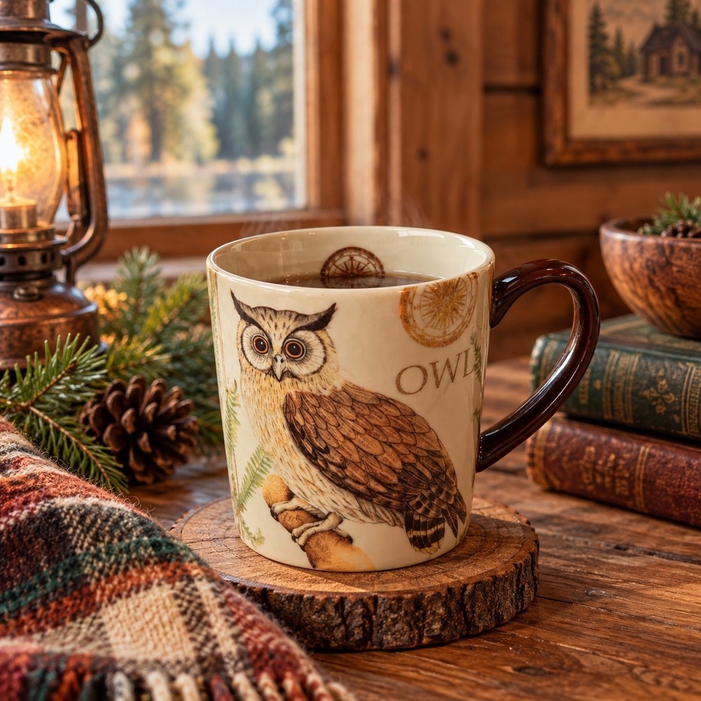 Lang Susan Winget Owl Ceramic Coffee Mug 2013 Nature Bird Art 5021050